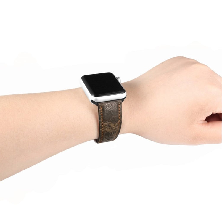 Meget nydelig Apple Watch Series 4 40mm Ægte læder Rem - Brun#serie_053