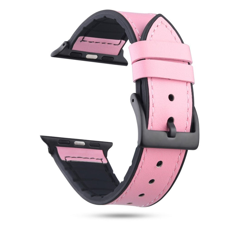 Holdbart Apple Watch Series 4 40mm Ægte læder Rem - Pink#serie_2
