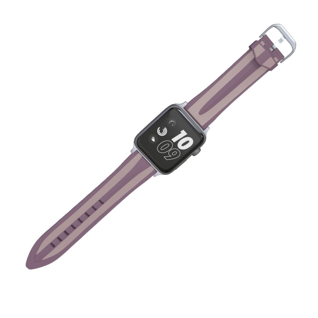 Rigtigt kønt Apple Watch Series 4 40mm Silikone Rem - Lilla#serie_7