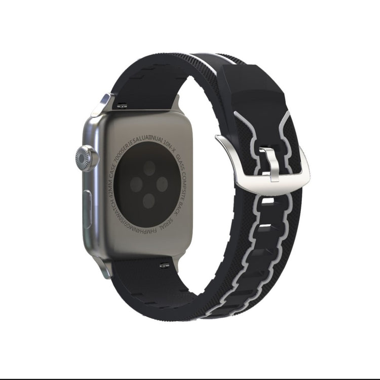 Rigtigt fint Apple Watch Series 4 40mm Silikone Rem - Sort#serie_1