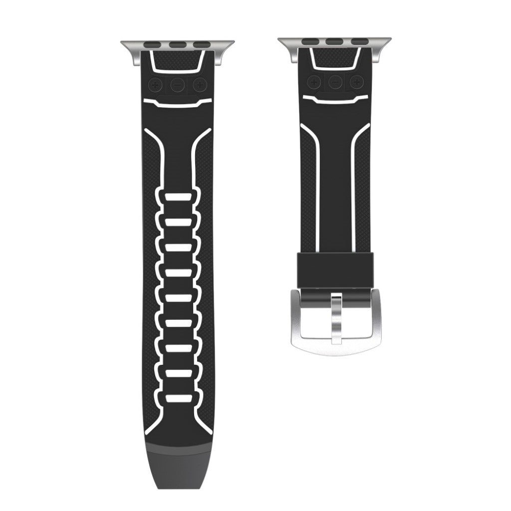 Rigtigt fint Apple Watch Series 4 40mm Silikone Rem - Sort#serie_1