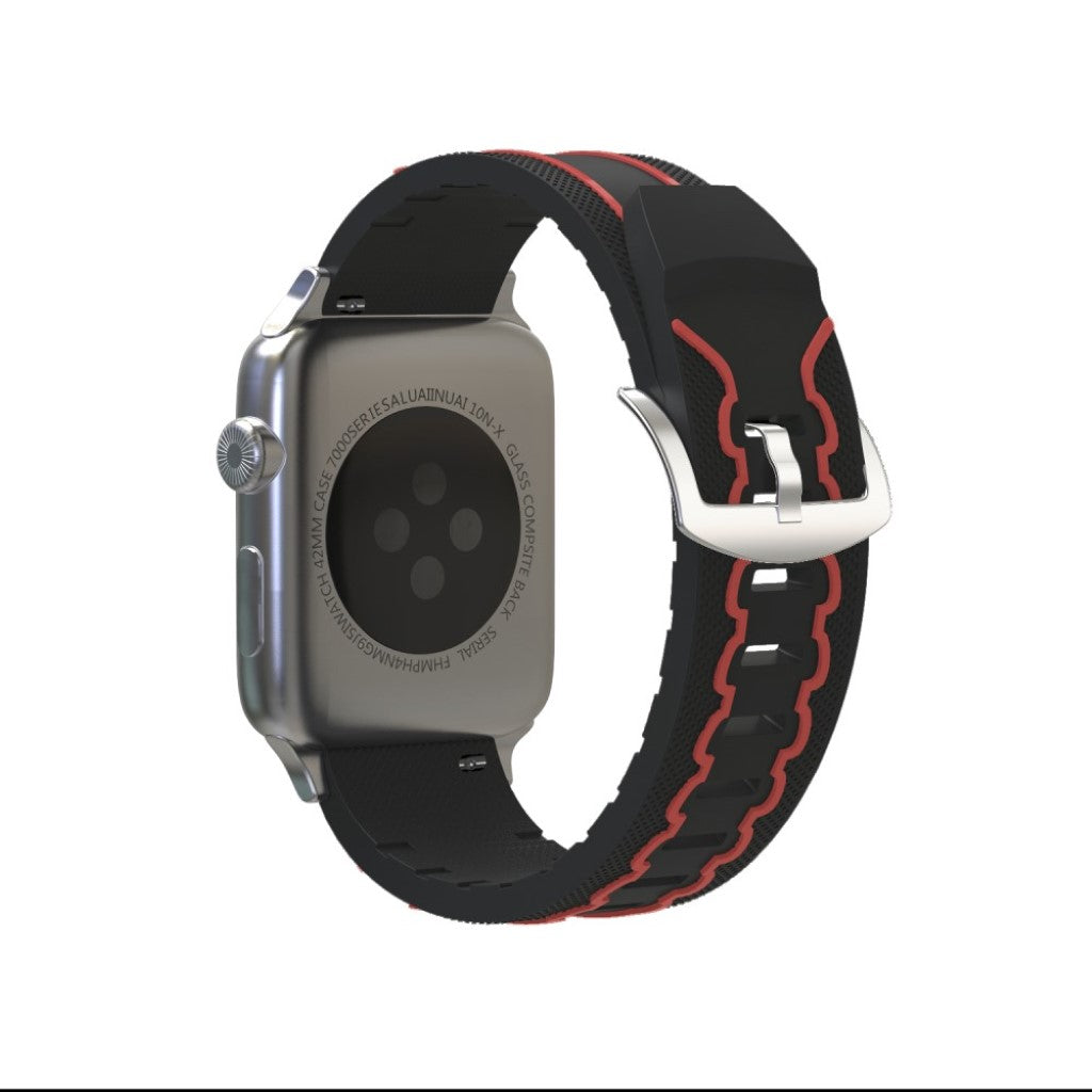 Rigtigt fint Apple Watch Series 4 40mm Silikone Rem - Sort#serie_2