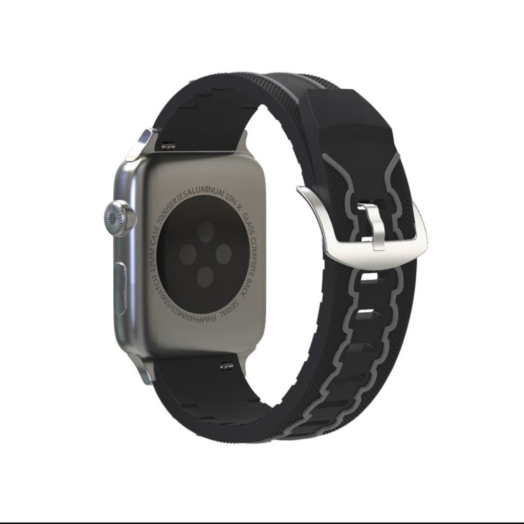 Rigtigt fint Apple Watch Series 4 40mm Silikone Rem - Sort#serie_3