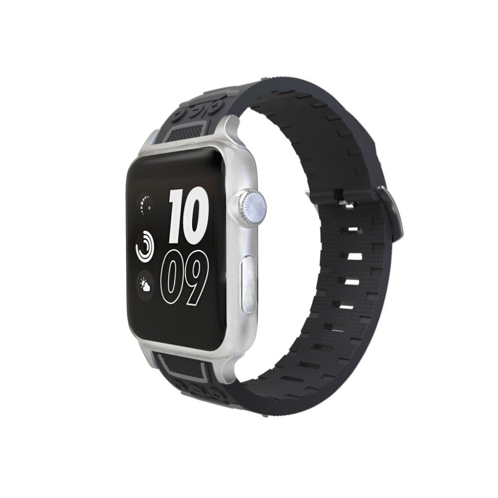 Rigtigt fint Apple Watch Series 4 40mm Silikone Rem - Sort#serie_3