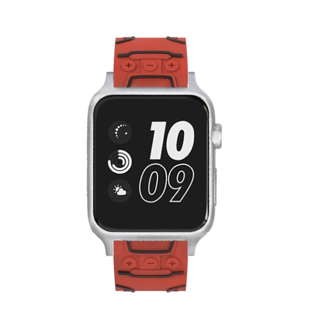 Rigtigt fint Apple Watch Series 4 40mm Silikone Rem - Rød#serie_5
