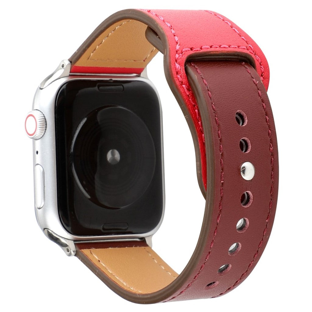 Glimrende Apple Watch Series 4 40mm Ægte læder Rem - Pink#serie_4