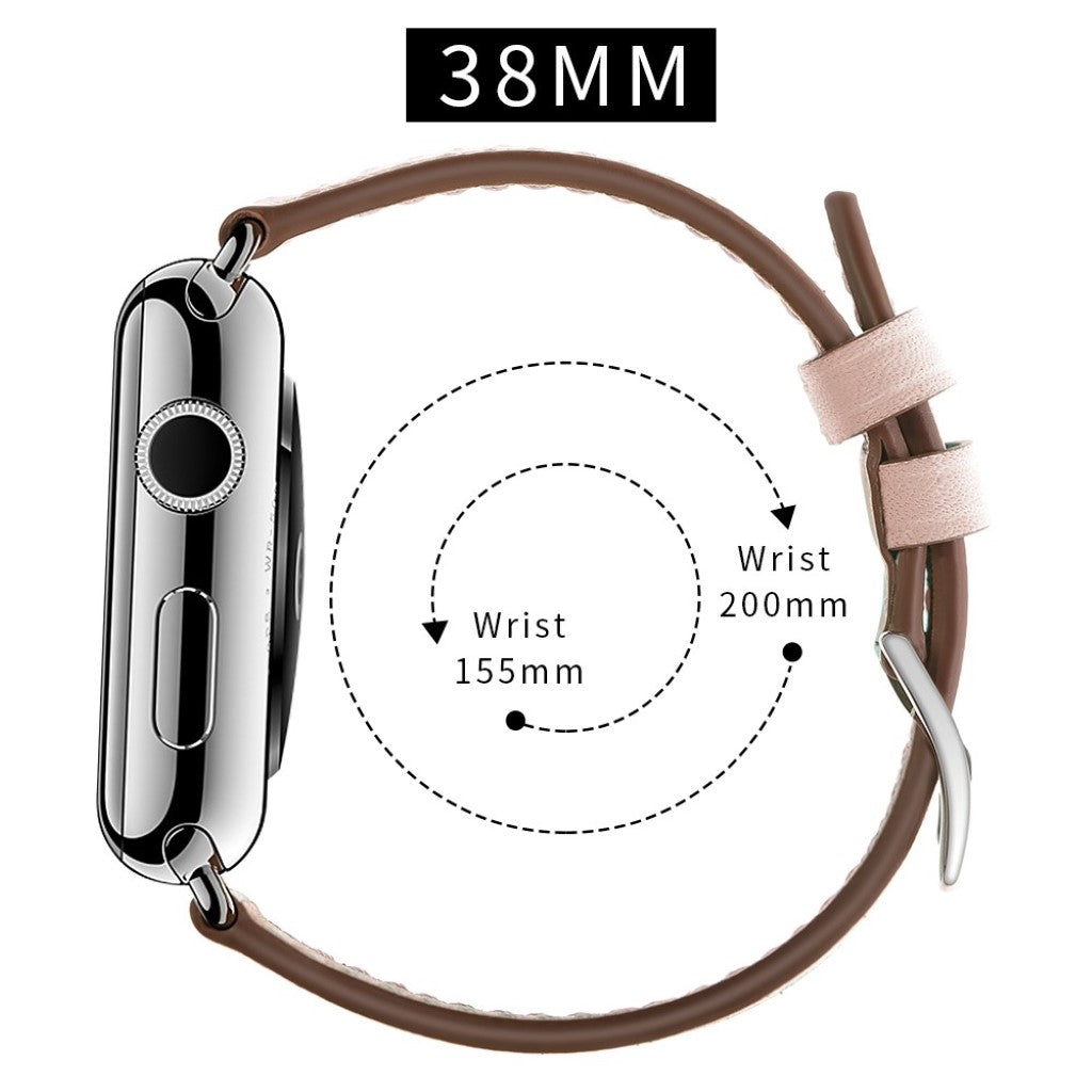 Meget sejt Apple Watch Series 5 40mm Ægte læder Rem - Pink#serie_1