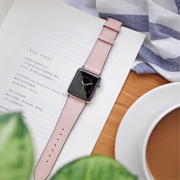 Meget sejt Apple Watch Series 5 40mm Ægte læder Rem - Pink#serie_1