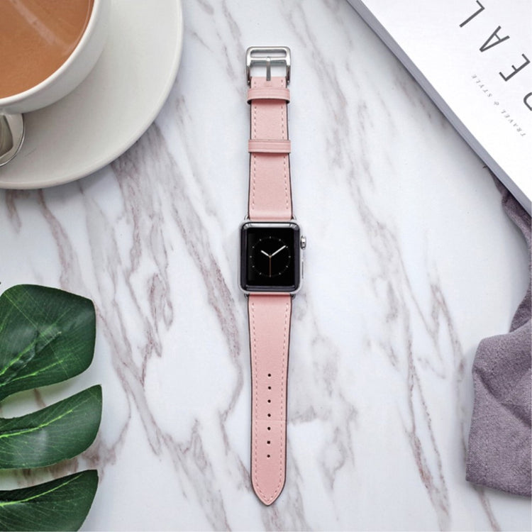 Meget sejt Apple Watch Series 5 40mm Ægte læder Rem - Pink#serie_1