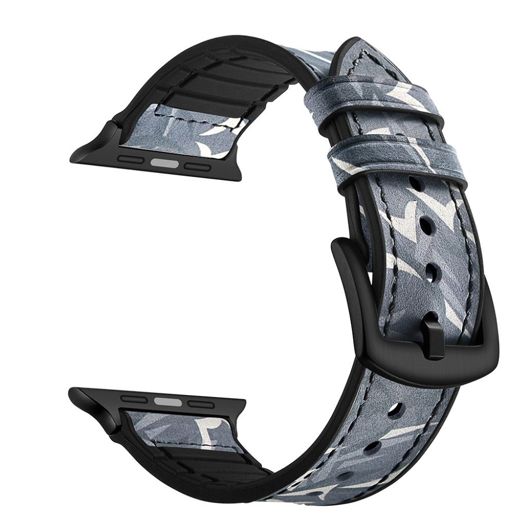 Apple Watch Series 5 40mm / Apple Watch 40mm Ægte læder Rem - Blå#serie_1