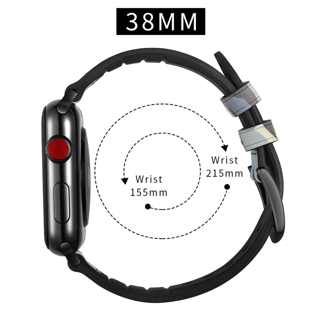 Apple Watch Series 5 40mm / Apple Watch 40mm Ægte læder Rem - Blå#serie_3