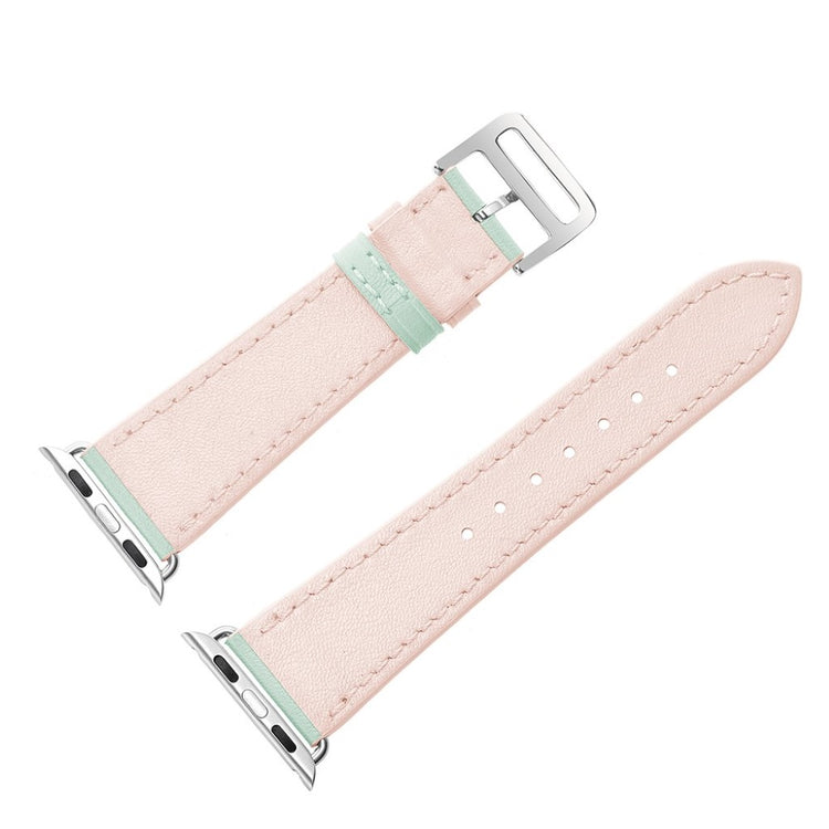 Apple Watch Series 5 40mm / Apple Watch 40mm Ægte læder Rem - Pink#serie_2