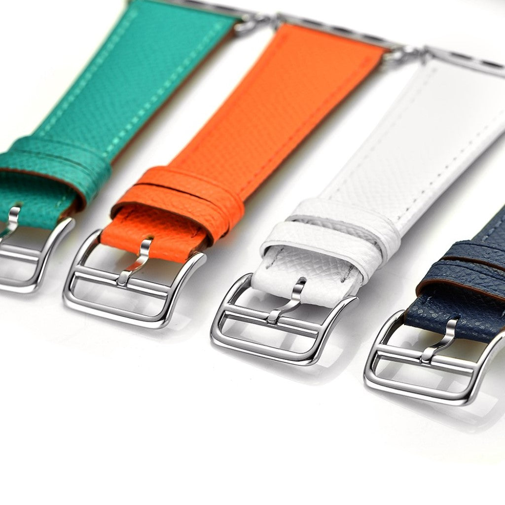 Apple Watch Series 5 40mm / Apple Watch 40mm Ægte læder Rem - Grøn#serie_1