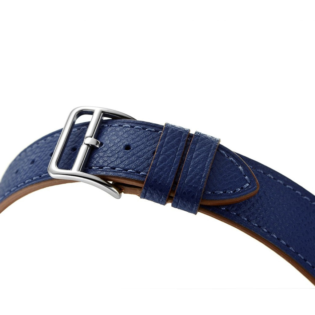 Apple Watch Series 5 40mm / Apple Watch 40mm Ægte læder Rem - Blå#serie_3