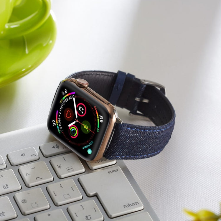 Kønt Apple Watch Series 5 40mm / Apple Watch 40mm Nylon Rem - Blå#serie_1