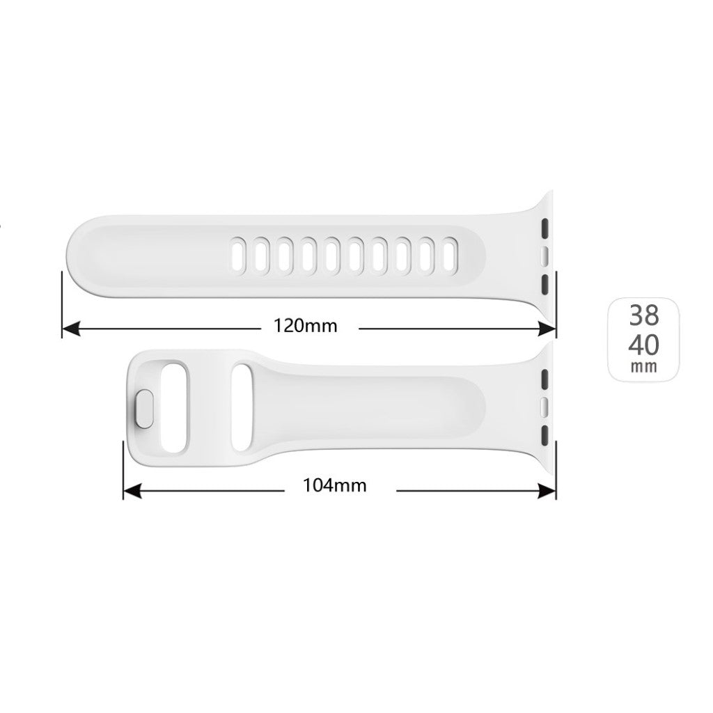 Apple Watch Series 5 40mm / Apple Watch 40mm Silikone Rem - Hvid#serie_2
