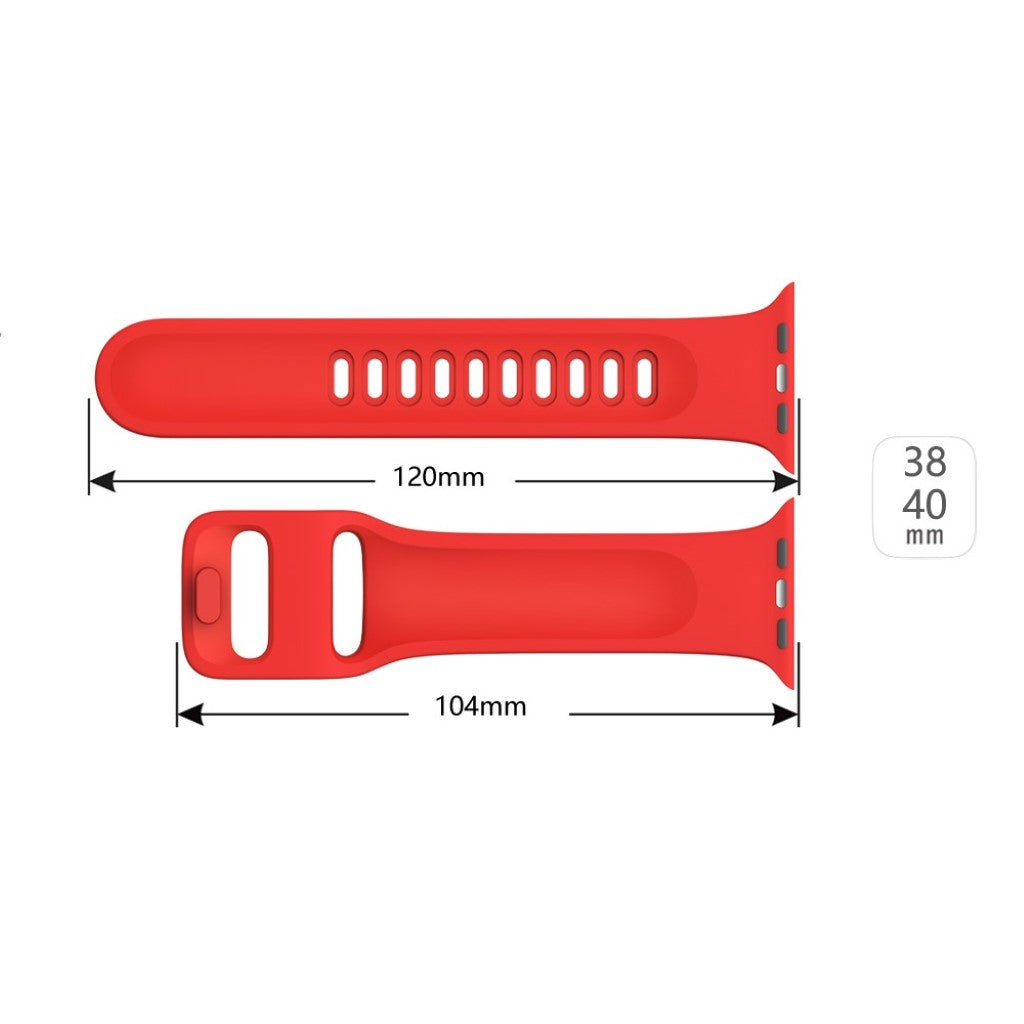 Apple Watch Series 5 40mm / Apple Watch 40mm Silikone Rem - Rød#serie_4