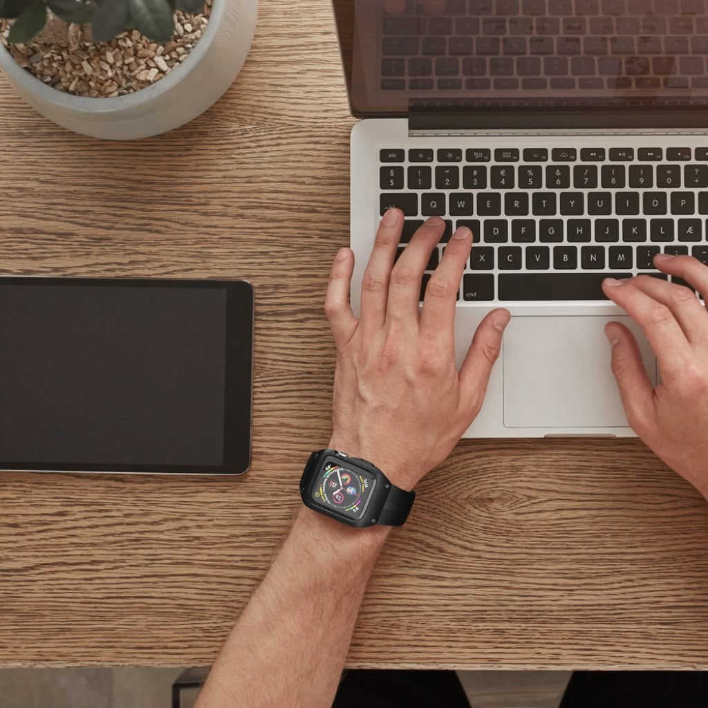 Apple Watch Series 5 40mm / Apple Watch 40mm Silikone Rem - Sort#serie_1