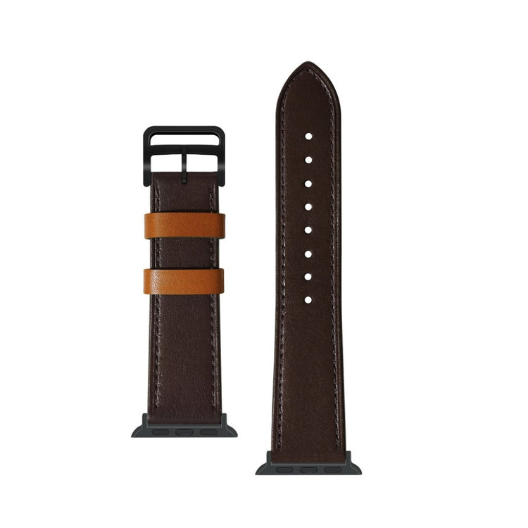 Apple Watch Series 5 40mm / Apple Watch 40mm Ægte læder Rem - Brun#serie_5