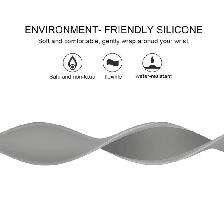 Mega pænt Universal Apple Silikone Rem - Størrelse: S - Sølv#serie_3