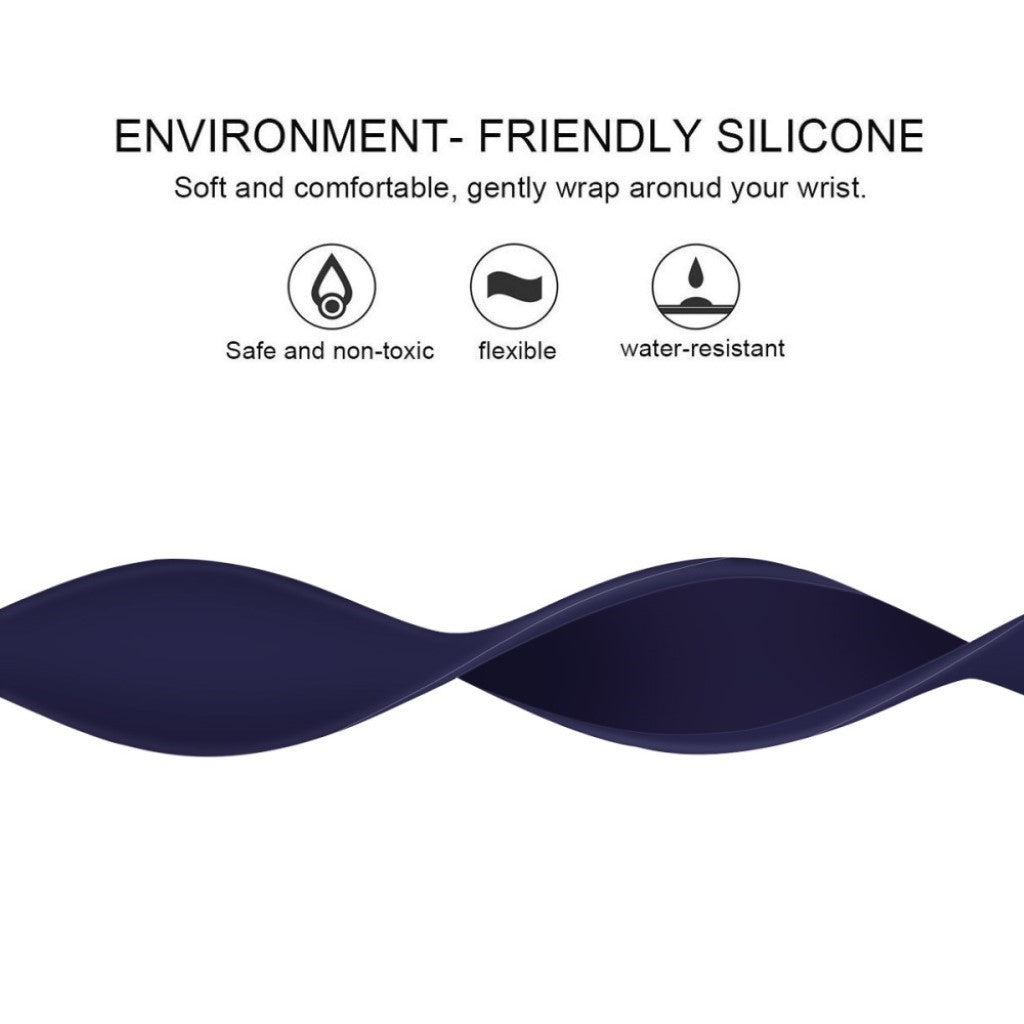 Skøn Universal Apple Silikone Rem - Størrelse: M - Blå#serie_5