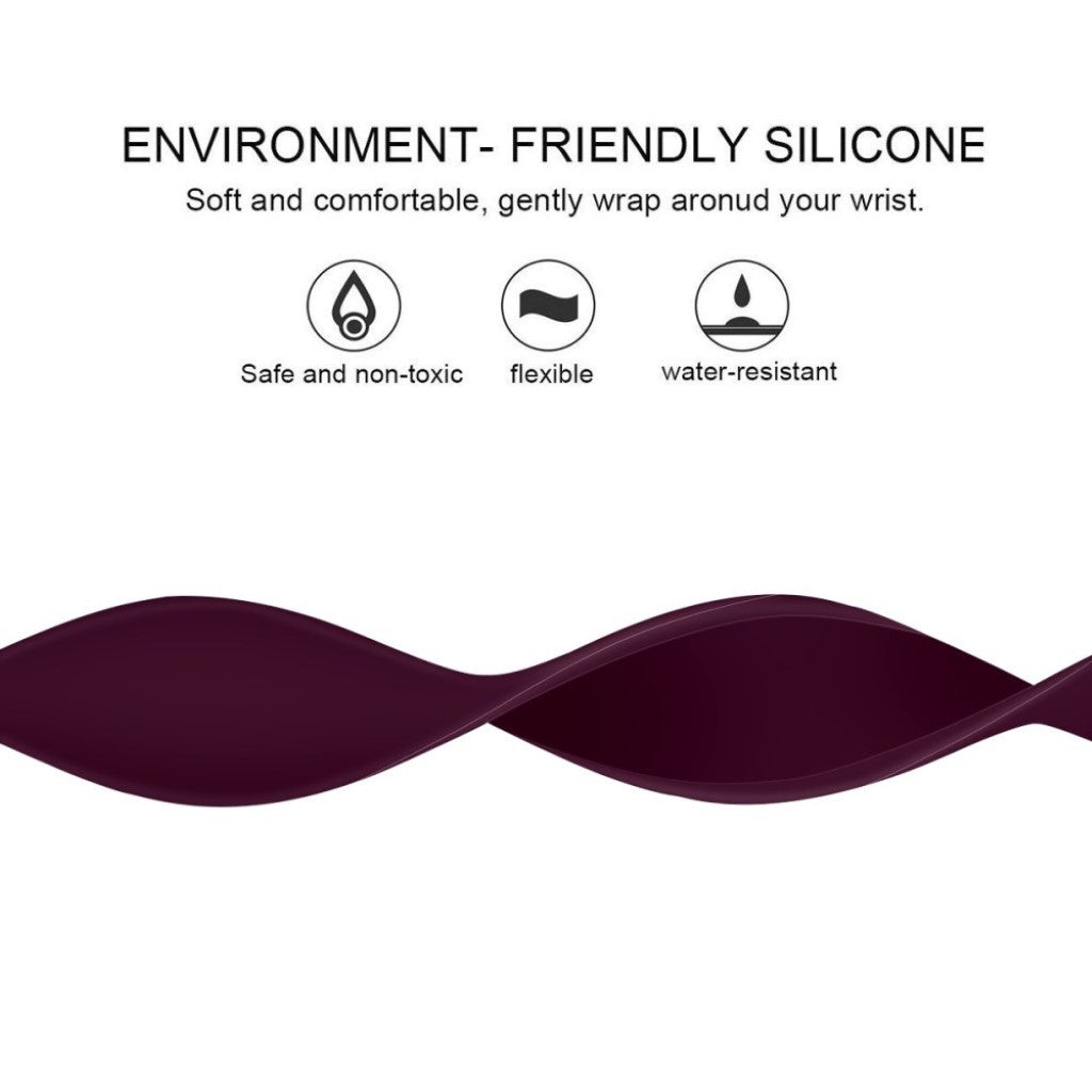 Super slidstærk Universal Apple Silikone Rem - Størrelse: L - Lilla#serie_6