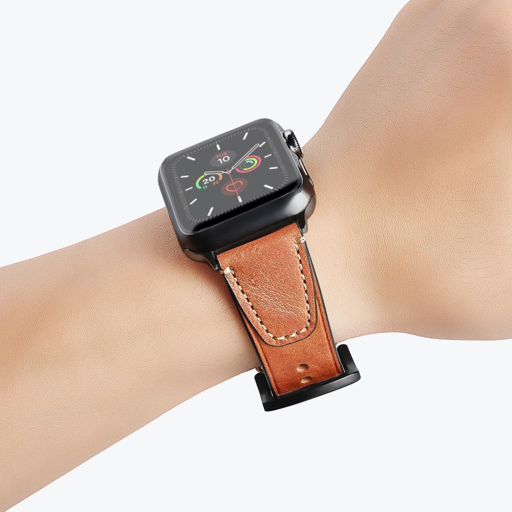 Fint Universal Apple Ægte læder Rem - Brun#serie_3