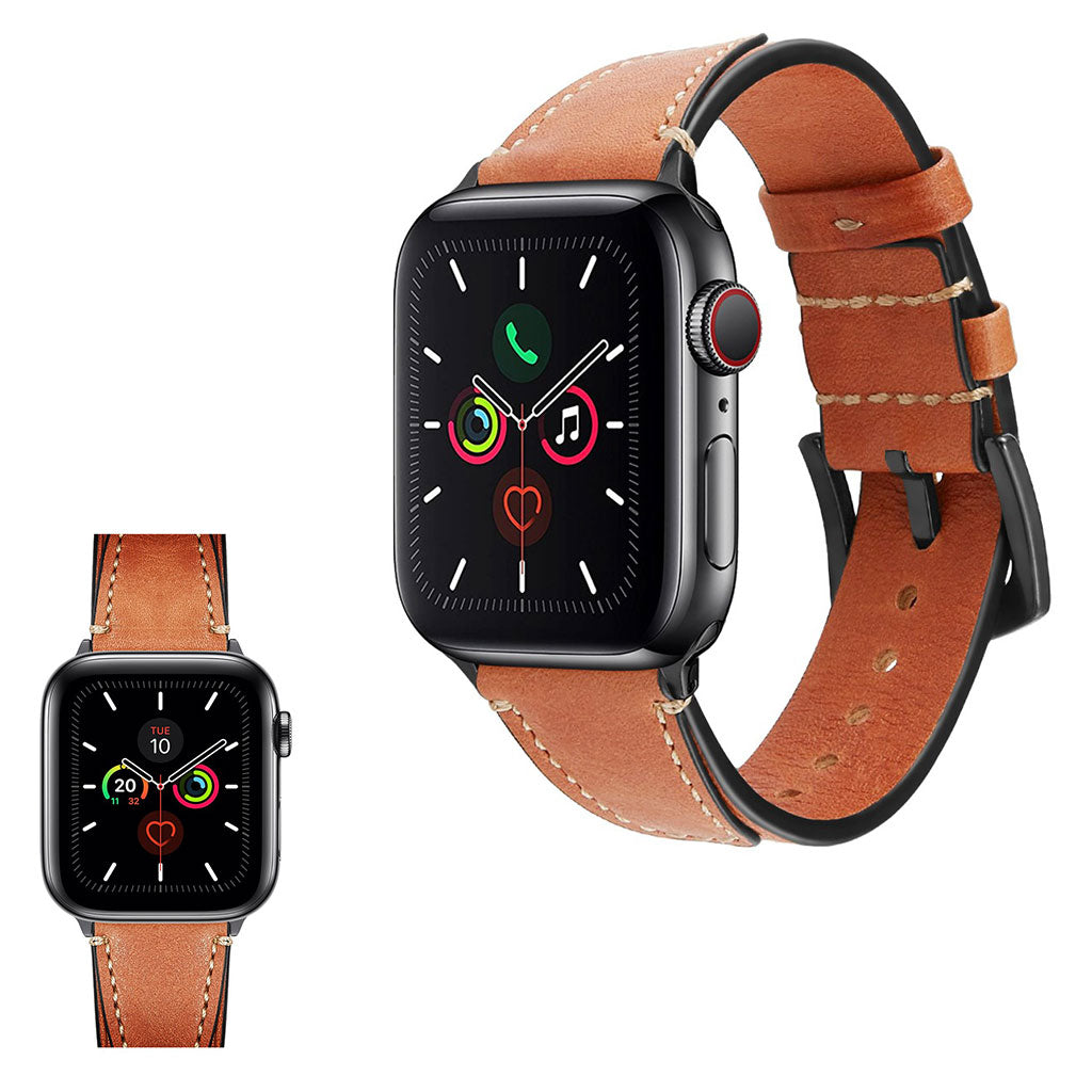 Fint Universal Apple Ægte læder Rem - Brun#serie_3