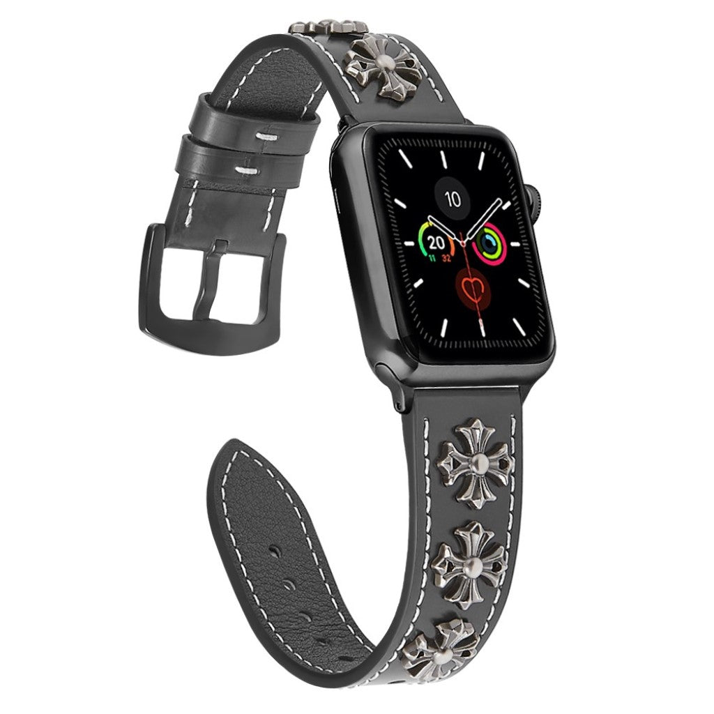 Rigtigt fint Universal Apple Ægte læder Rem - Sort#serie_1