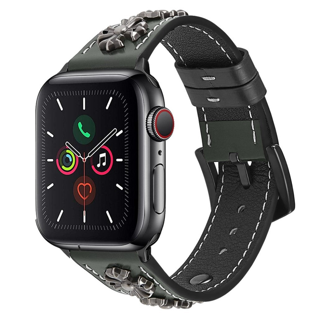 Rigtigt fint Universal Apple Ægte læder Rem - Grøn#serie_4