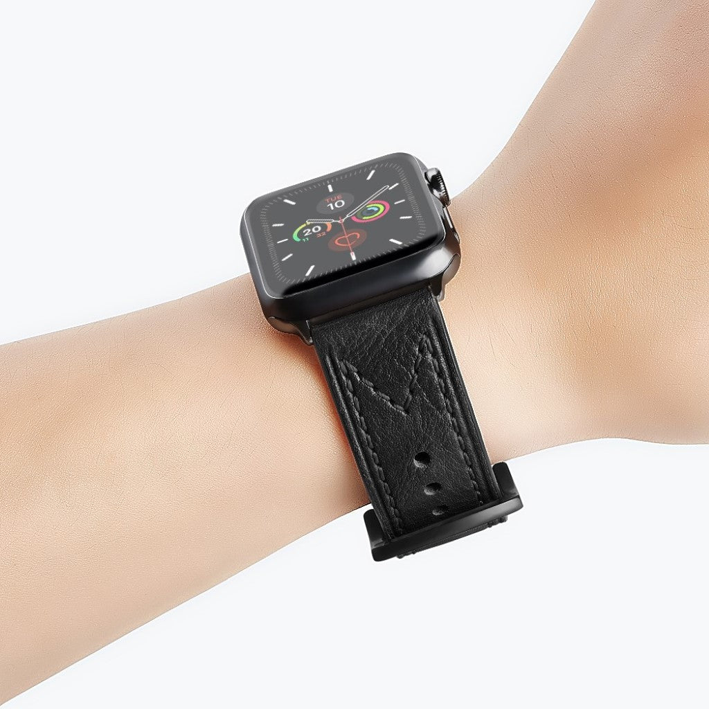 Stilren Universal Apple Ægte læder Rem - Sort#serie_1