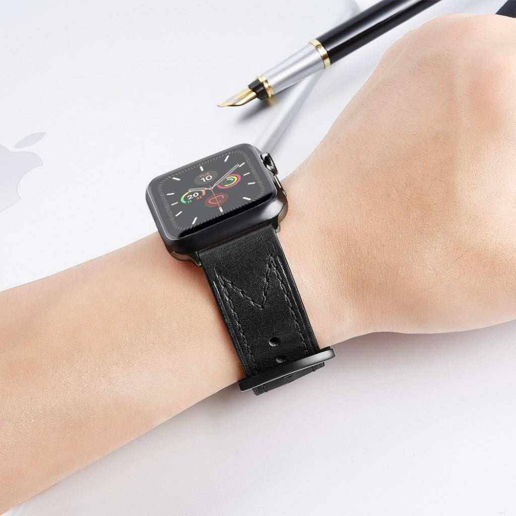 Stilren Universal Apple Ægte læder Rem - Sort#serie_1