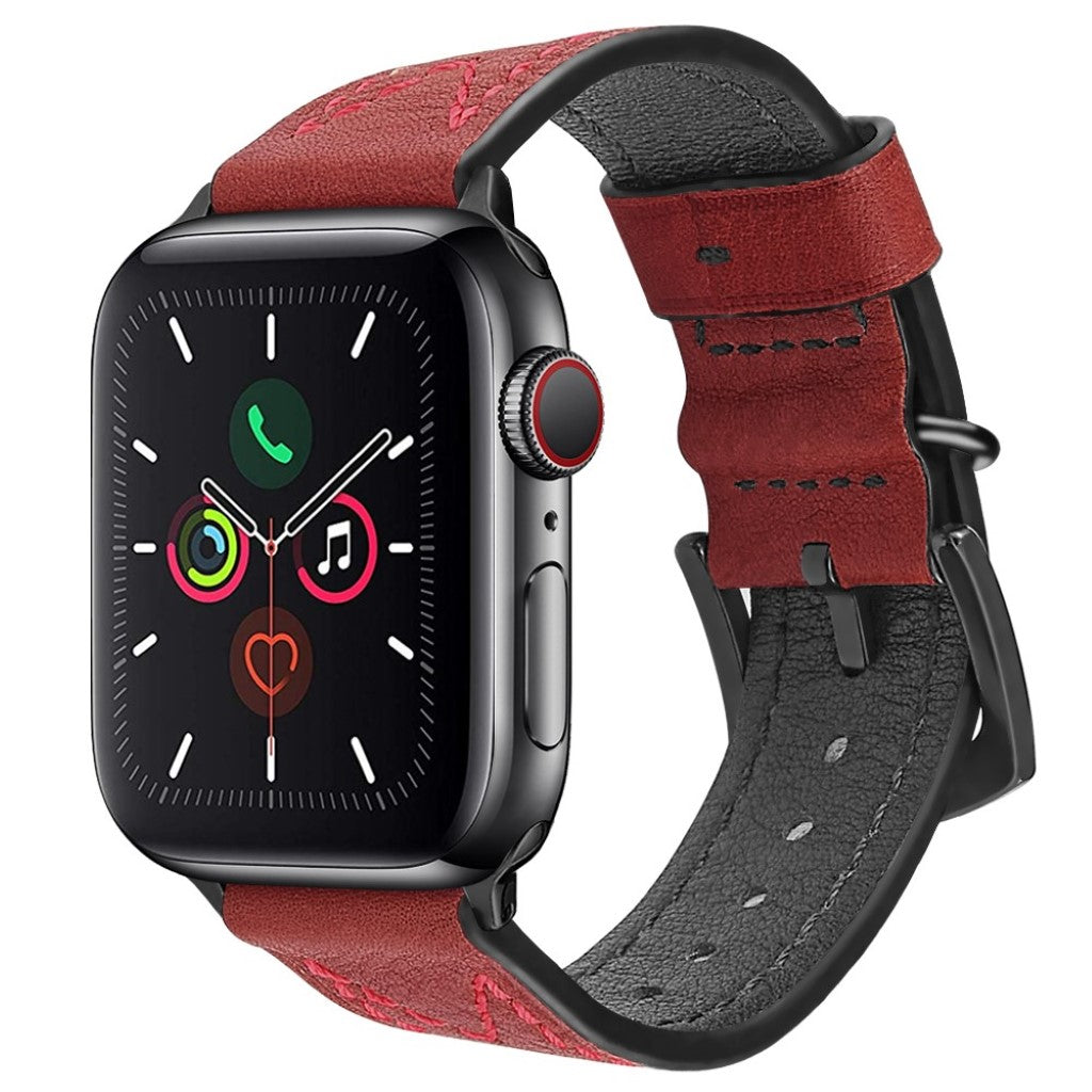 Stilren Universal Apple Ægte læder Rem - Rød#serie_2