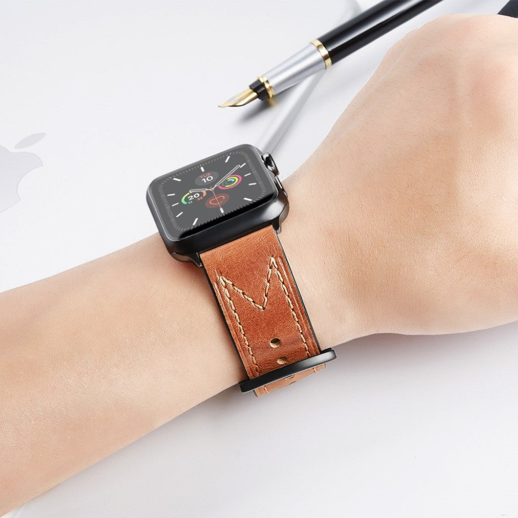Stilren Universal Apple Ægte læder Rem - Brun#serie_3