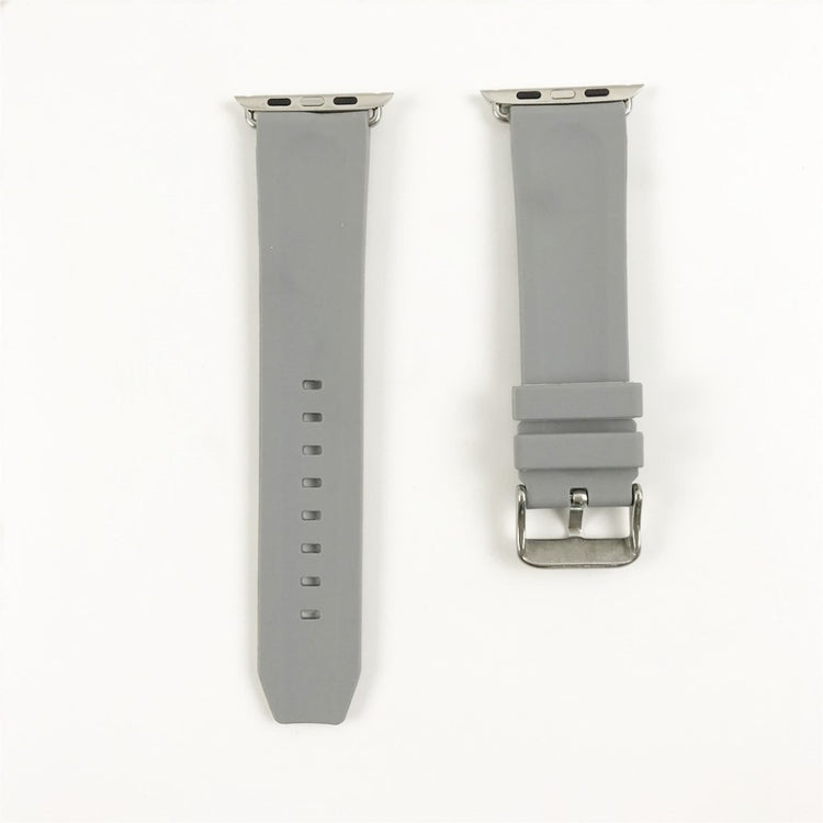 Apple Watch Series 5 44mm / Apple Watch 44mm Silikone Rem - Sølv#serie_3