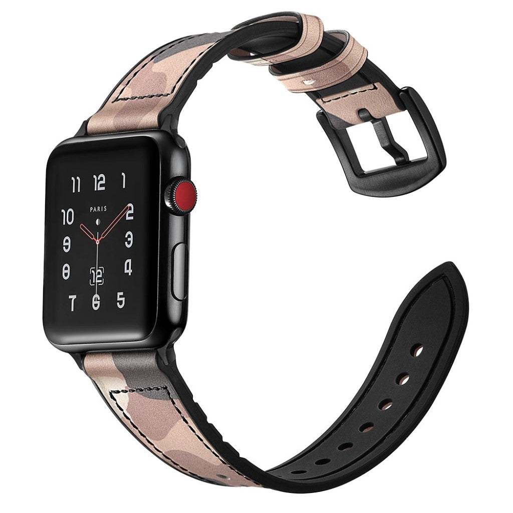 Apple Watch Series 5 44mm / Apple Watch 44mm Ægte læder Rem - Brun#serie_2