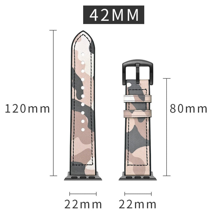 Apple Watch Series 5 44mm / Apple Watch 44mm Ægte læder Rem - Brun#serie_2