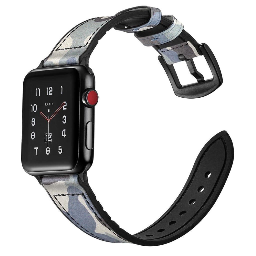 Apple Watch Series 5 44mm / Apple Watch 44mm Ægte læder Rem - Flerfarvet#serie_3