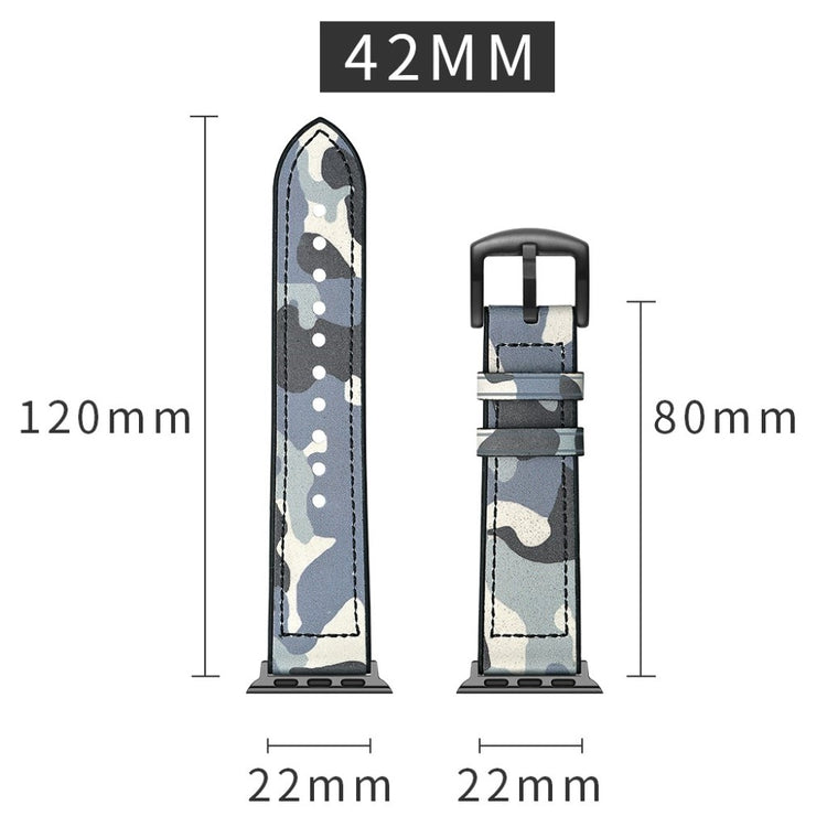 Apple Watch Series 5 44mm / Apple Watch 44mm Ægte læder Rem - Flerfarvet#serie_3