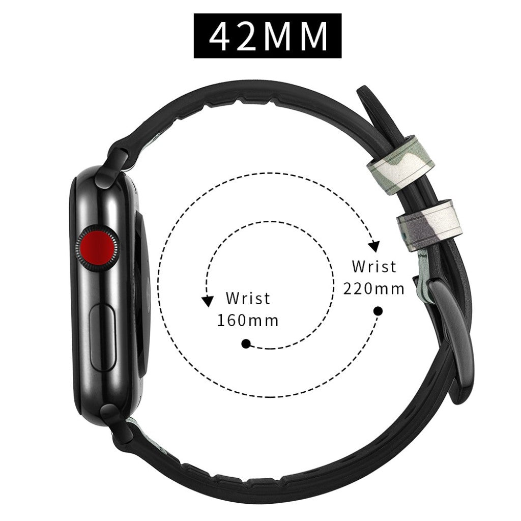 Apple Watch Series 5 44mm / Apple Watch 44mm Ægte læder Rem - Grøn#serie_4
