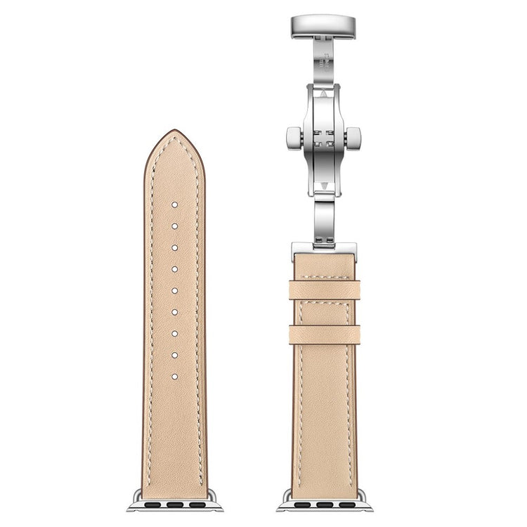 Apple Watch Series 5 44mm / Apple Watch 44mm Ægte læder Rem - Brun#serie_16