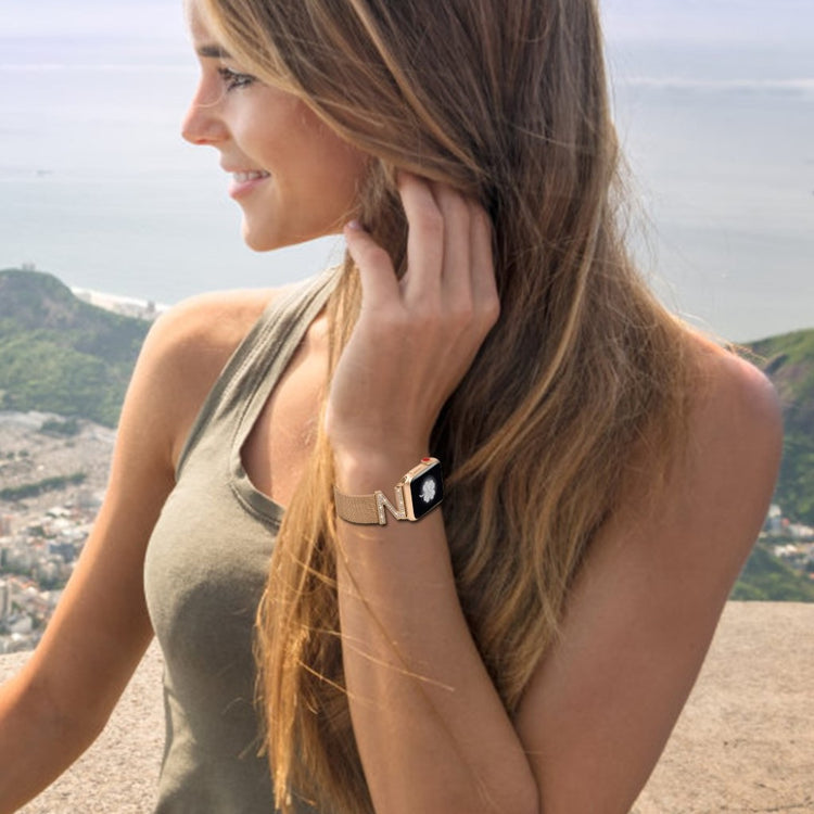 Sejt Apple Watch Series 5 44mm / Apple Watch 44mm Metal Rem - Guld#serie_3