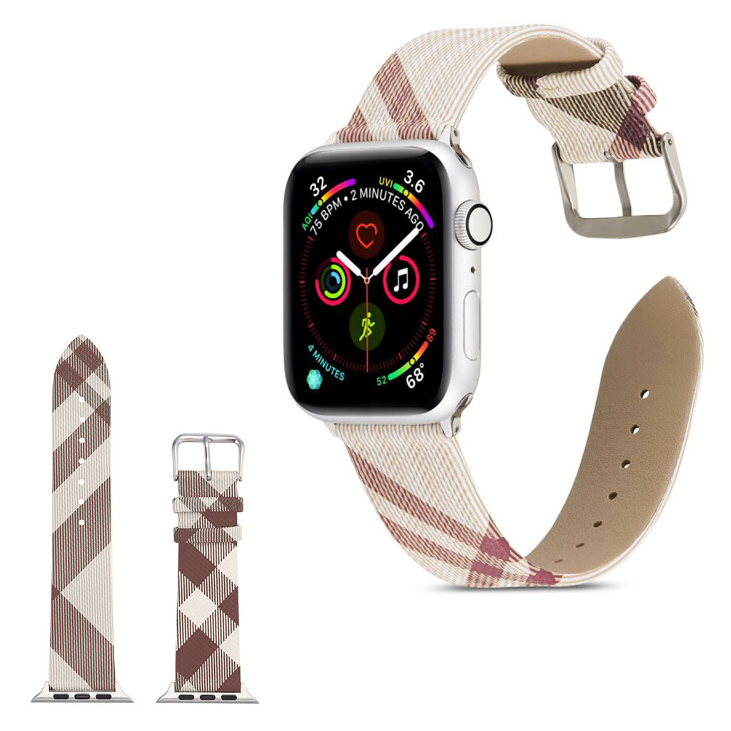 Apple Watch Series 5 44mm / Apple Watch 44mm Ægte læder Rem - Flerfarvet#serie_2