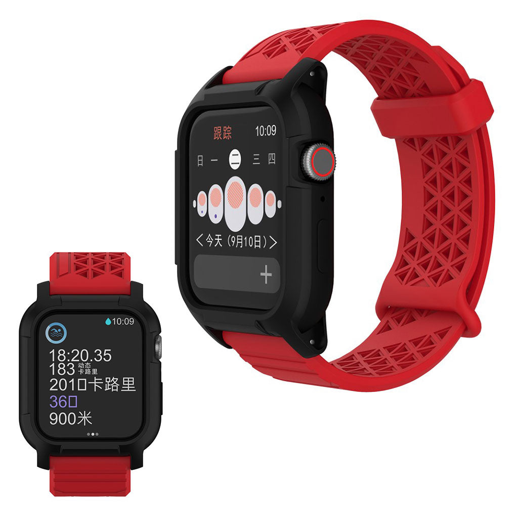 Apple Watch Series 5 44mm / Apple Watch 44mm Silikone Rem - Rød#serie_3