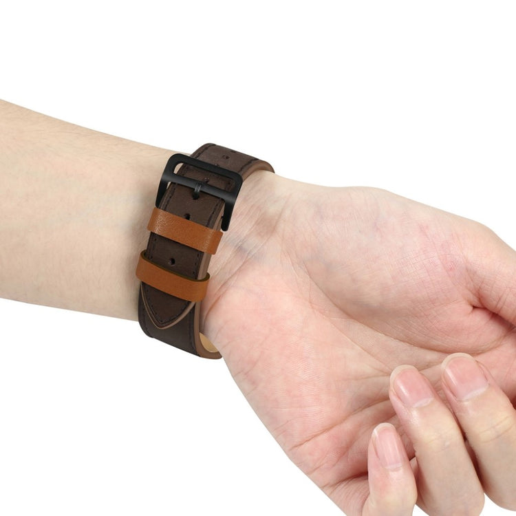 Apple Watch Series 5 44mm / Apple Watch 44mm Ægte læder Rem - Brun#serie_5