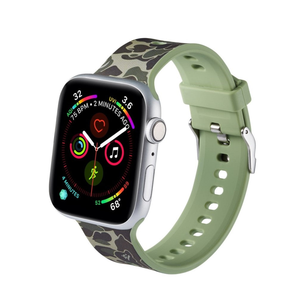 Super flot Apple Watch Series 5 44mm Silikone Rem - Grøn#serie_15