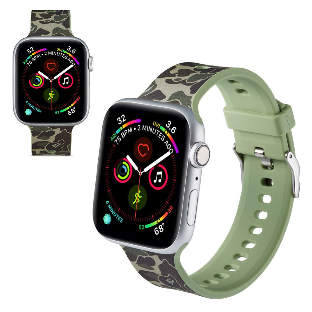 Super flot Apple Watch Series 5 44mm Silikone Rem - Grøn#serie_15