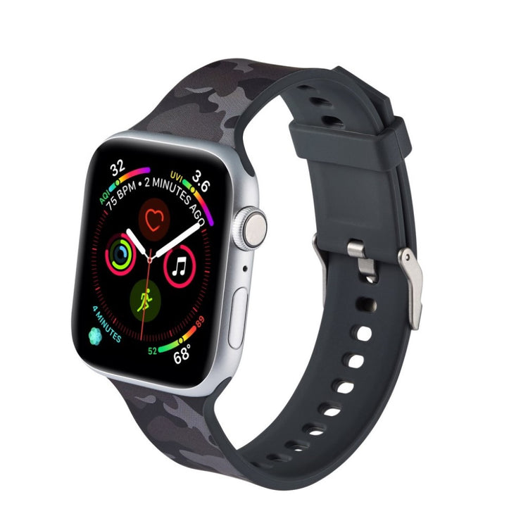 Super flot Apple Watch Series 5 44mm Silikone Rem - Sort#serie_16