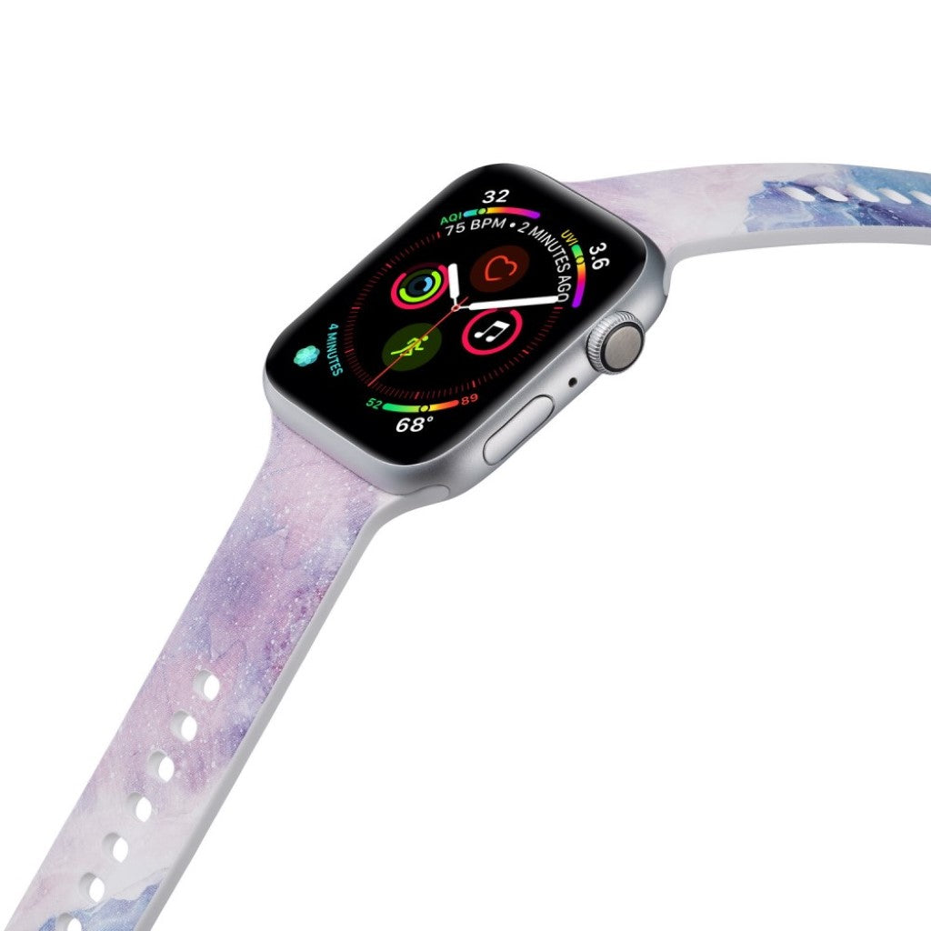 Super flot Apple Watch Series 5 44mm Silikone Rem - Lilla#serie_4