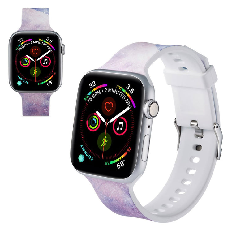 Super flot Apple Watch Series 5 44mm Silikone Rem - Lilla#serie_4